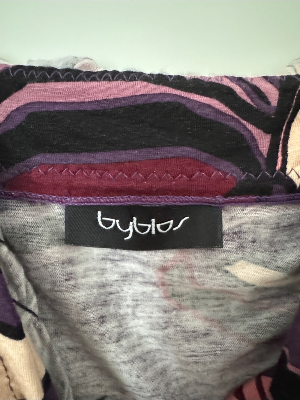 Byblos Purple Floral-Print Slip Dress with Pink and Cream Accents - Picture 4 of 13